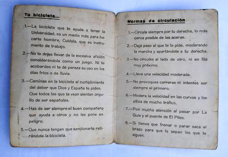 Movilidad en bicicleta a la Universidad Laboral de Gijón, 1957