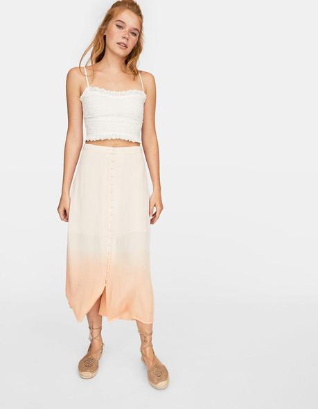 Falda Flores Stradivarius 2019