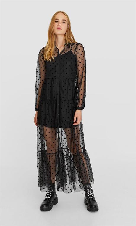 Falda Flores Stradivarius 2019