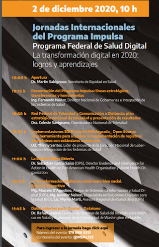 Grabación de la Jornada Internacional del Programa Impulsa – Programa Federal de Salud Digital Grabación de la Jornada Internacional del Programa Impulsa – Programa Federal de Salud Digital