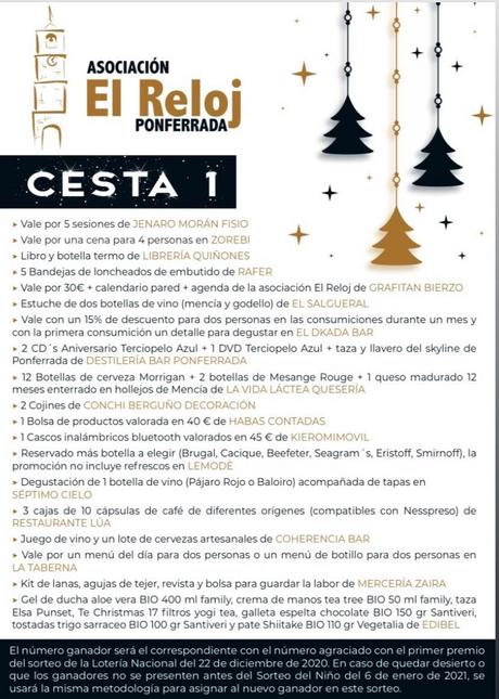 La Asociación El Reloj sortea dos cestas compuestas por productos y servicios de los diferentes negocios 1