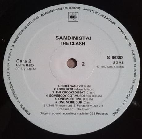 The Clash -Sandinista 3Lp 1980