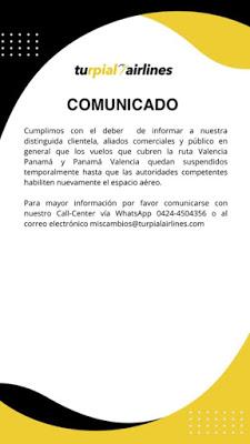 Vuelos aéreos entre Venezuela y Panamá han sido suspendidos a partir del 13 de diciembre 2020 Vuelos aéreos entre Venezuela y Panamá han sido suspendidos a partir del 13 de diciembre 2020