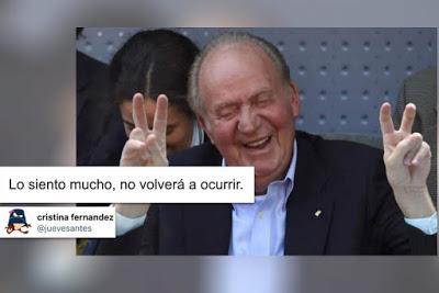 El rey emérito confiesa que ha defraudado a Hacienda y que le han pillado.
