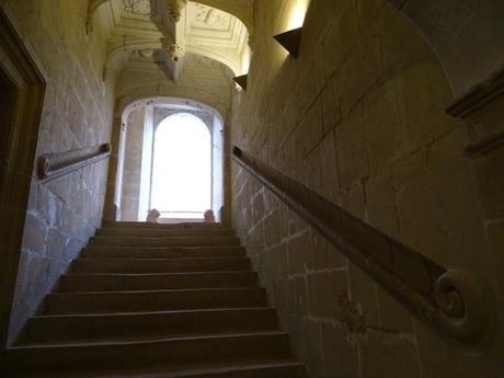 Castillos del Loria en Navidad: Azay-Le-Rideau un palacio flotando en el agua.