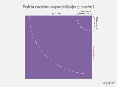 Patron De Falda Circular Con Tablones