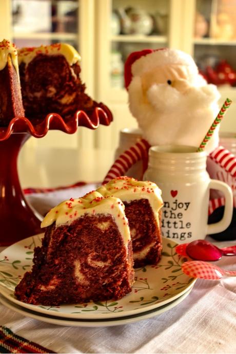 Red Velvet Marble Bundt Cake