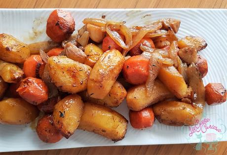 PLUMA  DE TERNERA RELLENA DE MANZANA Y PASAS