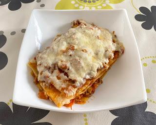 Lasaña boloñesa en microondas