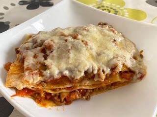 Lasaña boloñesa en microondas