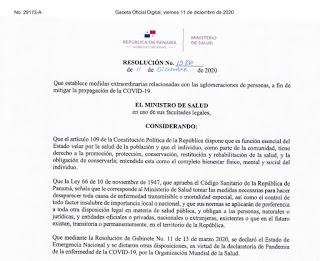 Resolución No. 1386 de 11 de diciembre de 2020