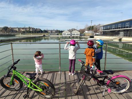 Excursión en bici con niños por Zaragoza: Tramo del Anillo verde sur de Zaragoza con el Canal Imperial de Aragón