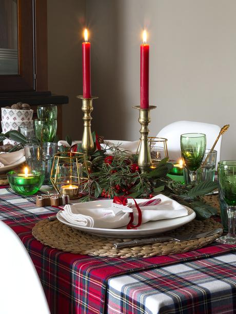 Nuestra mesa navideña en cuadros escoceses11