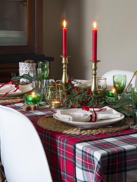 Nuestra mesa navideña en cuadros escoceses17