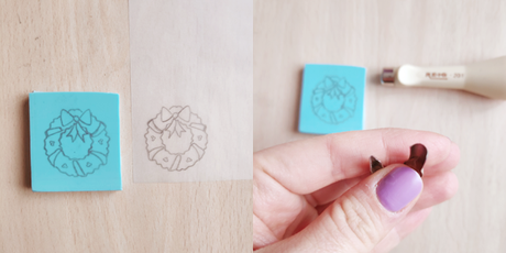 DIY: Sello navideño carvado a mano
