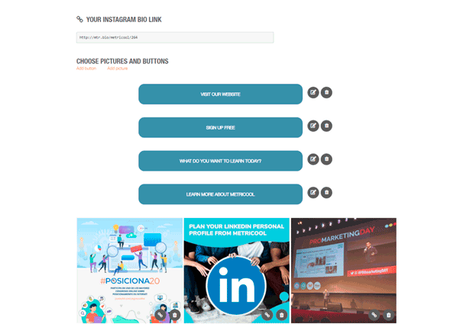 Metricool: aprende a usar la herramienta Metricool: Con el Link in bio de Metricool puedes añadir un link a cada post y tus usuarios accederán a través del link que podrás en tu biografía de Instagram.
