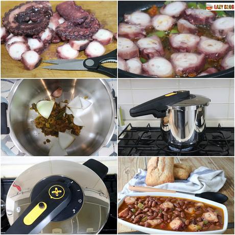 Potaje de alubias canela con pulpo, la receta del plato de cuchara para compartir en invierno Potaje de alubias canela con pulpo, la receta del plato de cuchara para compartir en invierno