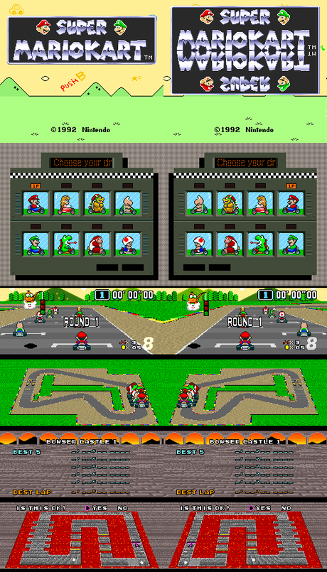 [ROM hack] Super Mario Kart Mirror Mode (Super Nintendo)