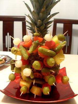 Aperitivo de pinchos en piña