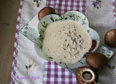 Salsa de champiñones Portobello  El Ágora de Ángeles