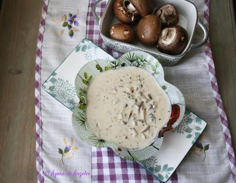 Salsa de champiñones Portobello  El Ágora de Ángeles