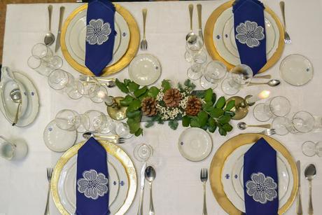 DECORACIÓN MESA NAVIDEÑA. PROPUESTA 1.