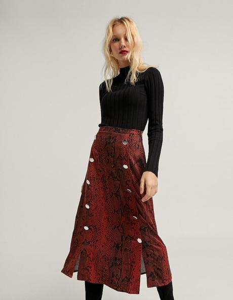 Falda Skater Stradivarius