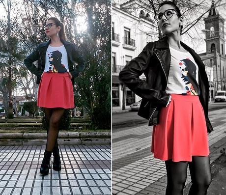 Falda Skater Stradivarius