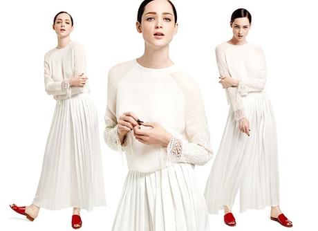 Falda Larga Gris Zara