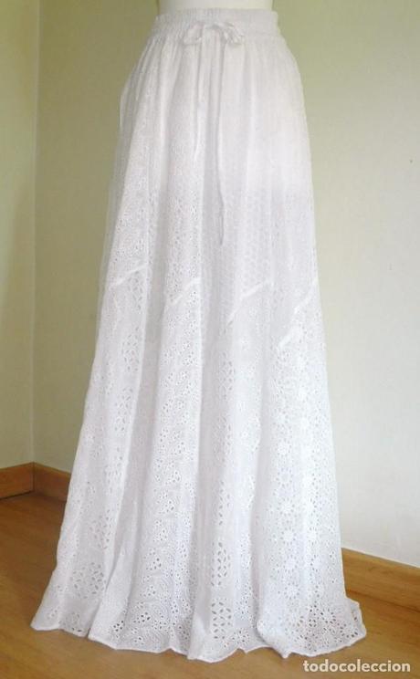 Falda Larga Gris Zara