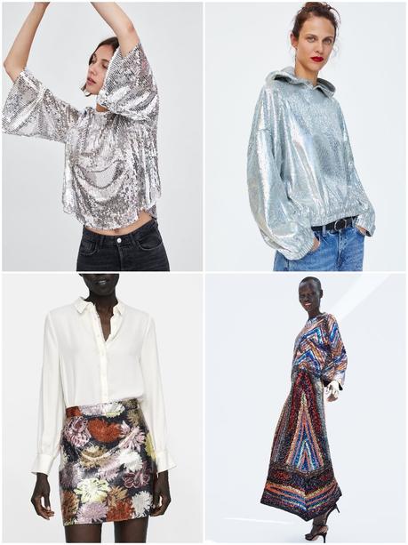 Falda Larga Gris Zara