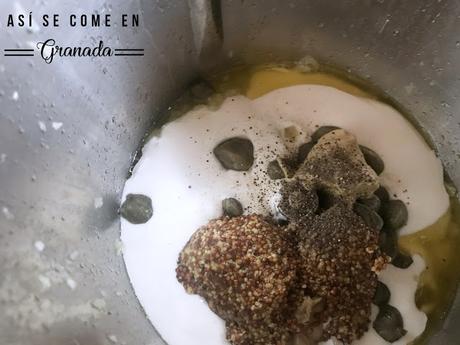 Popietas de trucha asalmonada con jamón y salsa de mostaza