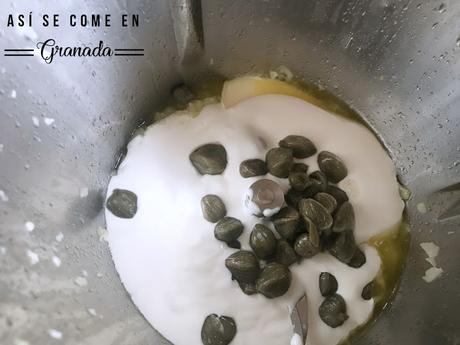 Popietas de trucha asalmonada con jamón y salsa de mostaza