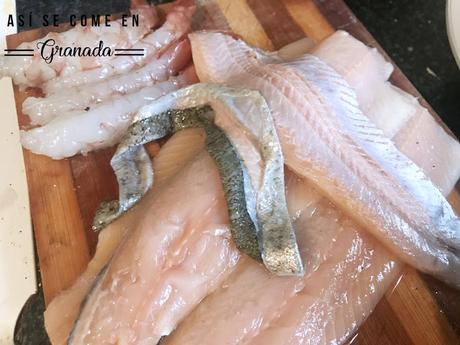 Popietas de trucha asalmonada con jamón y salsa de mostaza