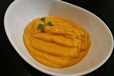 Puré de boniato asado y curry Puré de boniato asado y curry