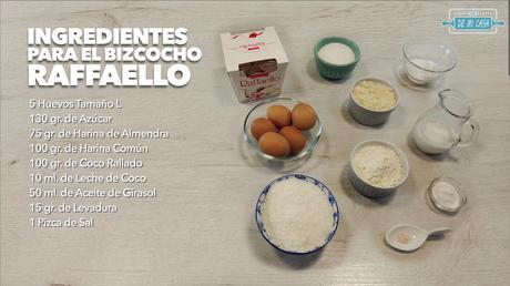ingredientes tarta raffaello