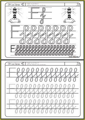 Aprendo a leer y a escribir. La F