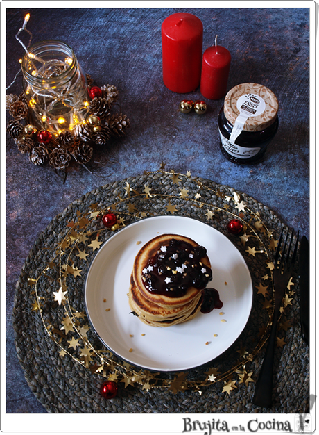 Tortitas de turron y mermelada arándanos