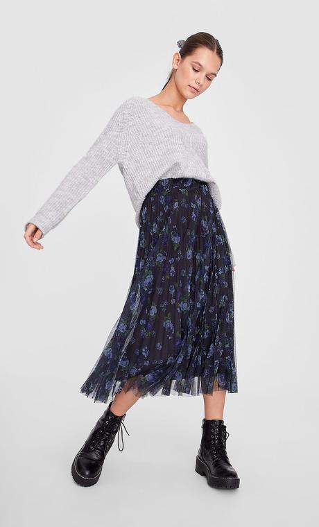 Stradivarius Falda Cuadros