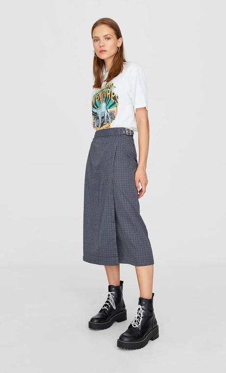 Stradivarius Falda Cuadros