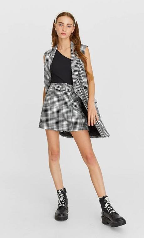 Stradivarius Falda Cuadros