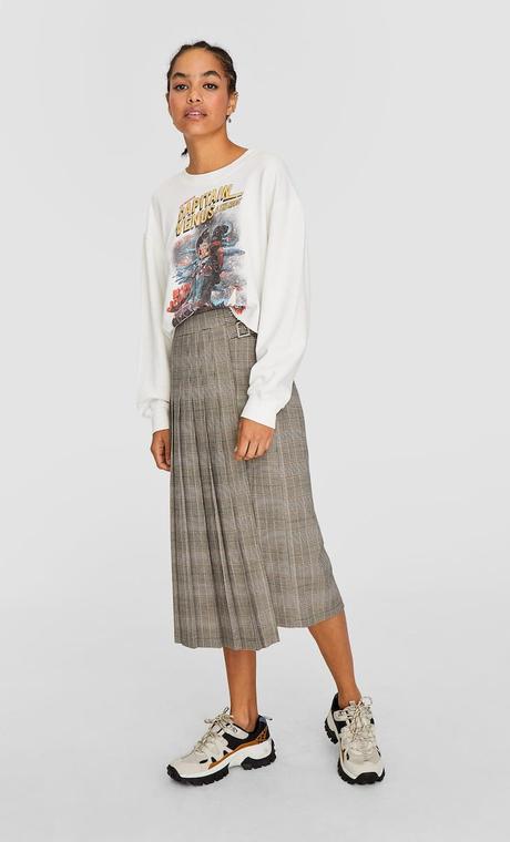 Stradivarius Falda Cuadros