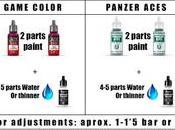 Proporciones pintura-agua/diluyente para aerógrafo, recomendadas Vallejo Colors