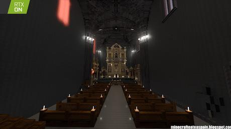 Réplica en Minecraft RTX: Iglesia de San Lorenzo Mártir de Fuenteodra (Burgos), España.