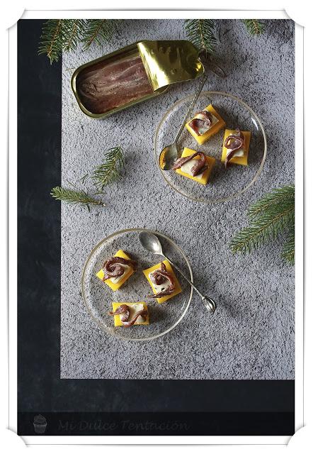 Bocados de Mango y Anchoa