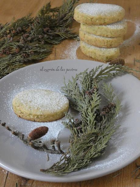 Polvorones de Pistachos al aroma de Naranja