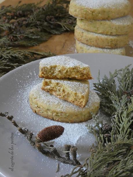 Polvorones de Pistachos al aroma de Naranja