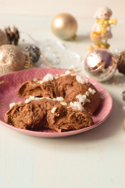 Roscón de Reyes de Chocolate Vegano