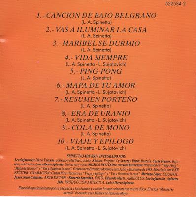 Spinetta Jade - Bajo Belgrano (1983) Spinetta Jade - Bajo Belgrano (1983)
