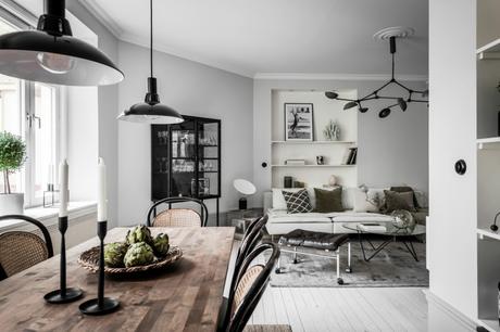 Piso nórdico de planta abierta (y feliz 2021)